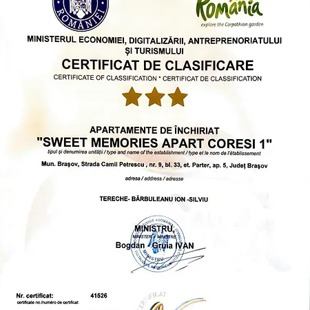 Apartament Sweet Memories Coresi 1 *